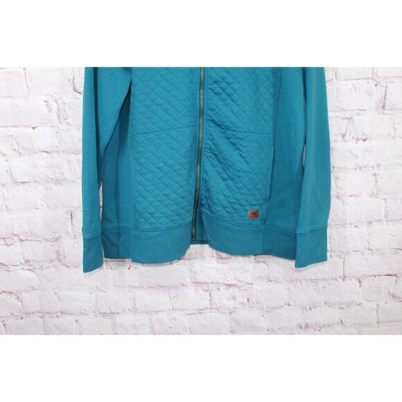 LL Bean Quilted Full Zip Sweatshirt Deep Turquoise 3X Plus - Picture 3 of 12